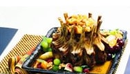 Crown Roast of Pork with Apricot Pine Nut Stuffing
